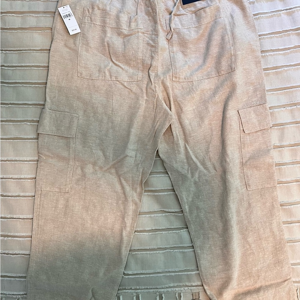 GAP Tan Cargo Pants Relaxed Fit Cotton Blend
